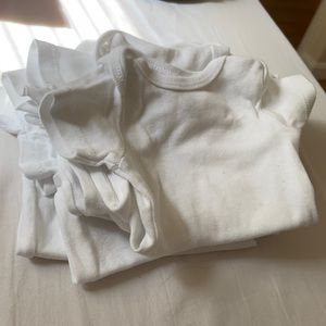 6 white NB Onesie